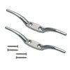 Huouo 2 PCS Flagpole Cleat Hook 6 Inch Silver Cast