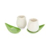 balvi Tulip Coffee Cup Set White/Green 2 Tulip Shaped Coffee