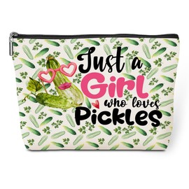 Cute Pickle Makeup Bag Pickle Gifts Cosmetic Bags Funny Pickle Gifts for Pickle Lovers Pickle Stuff Merch for Women Girls Daughter BFF Friend Sister Bestie Coworker Friendship Birthday Christmas