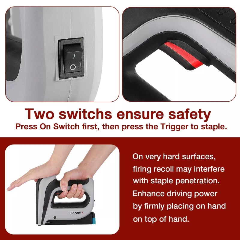 Arrow T50 Cordless Staple Gun Kit Electric Stapler 3750PC 1/4"