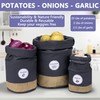 MERAKI HOME Potato Onion Garlic Storage Containers - Farmhouse Kitchen
