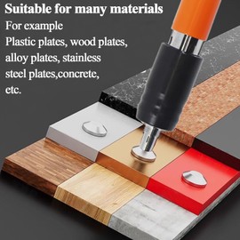 DLronwey Concrete Nail Gun Kit with 120pcs Nails,5 Speed Adjustable Manual Mini Steel Nail Gun,Portable Nailer Gun, Wood working and Decoration- Built in Air Nailer for Red Brick Walls(Orange）