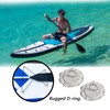 TONLOOEEL 6 Pack 4.33"/11cm Stainless Steel D-Ring Circular Patch for