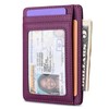 Buffway Slim Minimalist Front Pocket RFID Blocking Leather Wallets for
