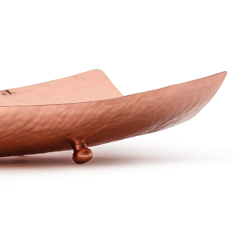 Colleta Home Rectangular Copper Serving Tray- Copper Serving Tray and