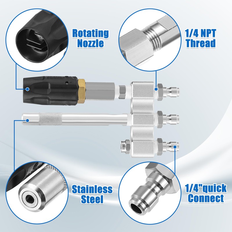 JOEJET M5 Twist Nozzle, Shooter Tip for Pressure Washer, 1/4''