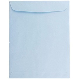 JAM PAPER 9 x 12 Open End Catalog Premium Envelopes - Pastel Baby Blue - 25/Pack