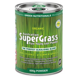 Green Nutritionals Australian 100% Organic Supergrass 600g powder - Vegan