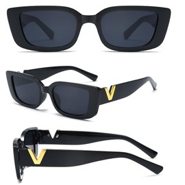 LYSHOOCE Rave Women's Outdoor Sports Fashion Sunglasses, UV Protection, Pack of 2, Black + Beige