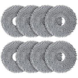 8 Pack Mop Pads for Roborock QV 35A/Saros 10R/Q Revo/Qrevo S/Qrevo Pro/Qrevo Plus/Qrevo Master/Qrevo Slim/Qrevo Curv/Qrevo Edge Robot Vacuum Cleaner, Spin Cleaning Pads Replacement Accessories Set
