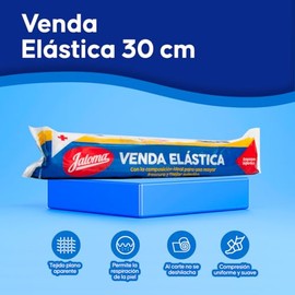 Jaloma | Venda elástica de 30 cm, resistente y fresca, pack de c/12 pzas