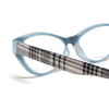 Calabria Emily - anteojos de lectura, Blue & Black Plaid,