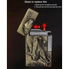 Soft Flame Lighter, Unique Engraved Tiger Eagle Metal Wheel Lighter，Refillable