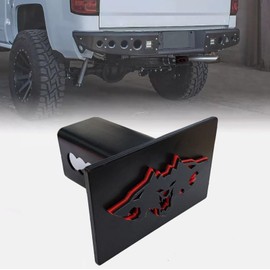 Metal Cyber Beast Trailer Hitch Cover for Cybertruck for 2'' Towing Rear Receiver Plug Cover SUV Pickup Trucks Red