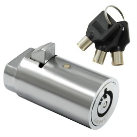 Rierdge 1 Pcs Universal Vending Machine Lock fits Most T Handle Locks with 3 Keys for Candy Snack Machine (Keyed Alike)