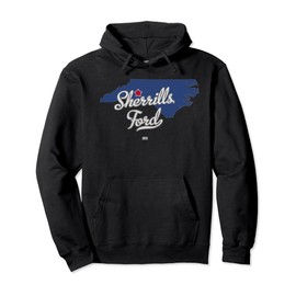 Sherrills Ford North Carolina NC Map Pullover Hoodie
