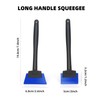 7.8" Mini Squeegee with Dual Blue Rubber Blades (2" &