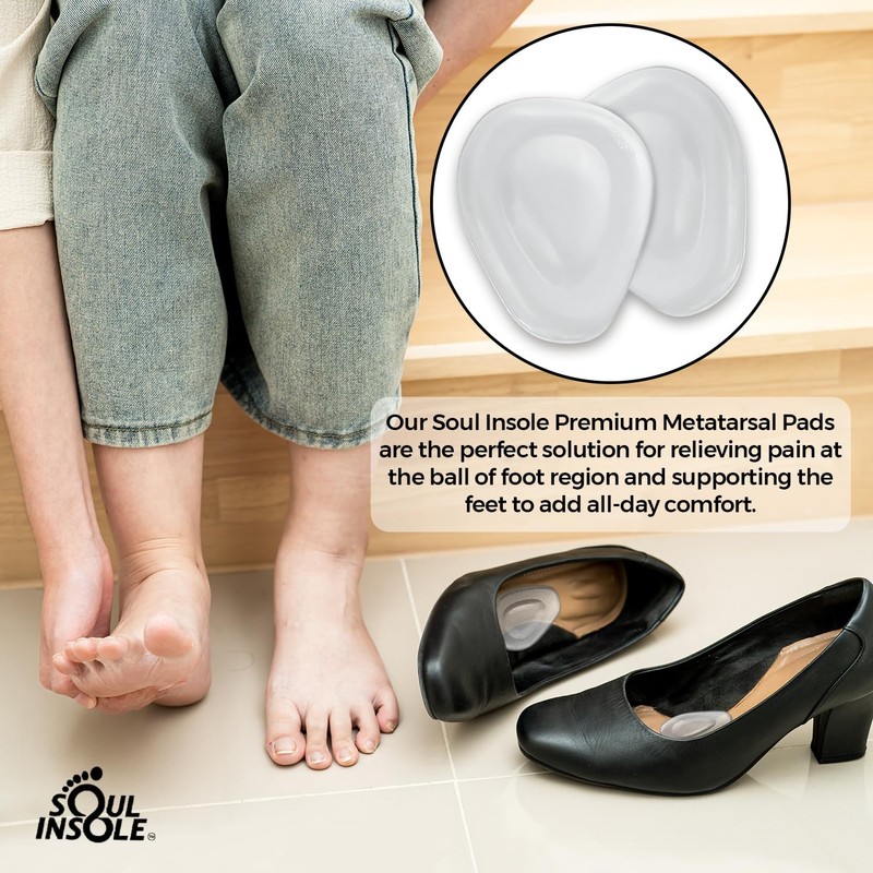 Soul Insole Premium Metatarsal Pad, Self-Sticking and Re-Usable