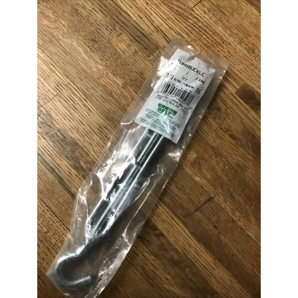 Crown Bolt (1) turnbuckle eye/hook 3/8” x 16” zinc plated