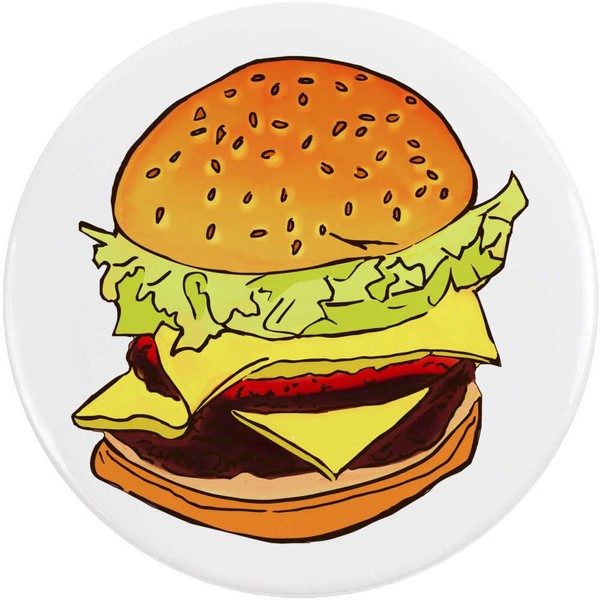 'Cheese Burger' Azeeda 2 x 38 mm Pin Button Badges