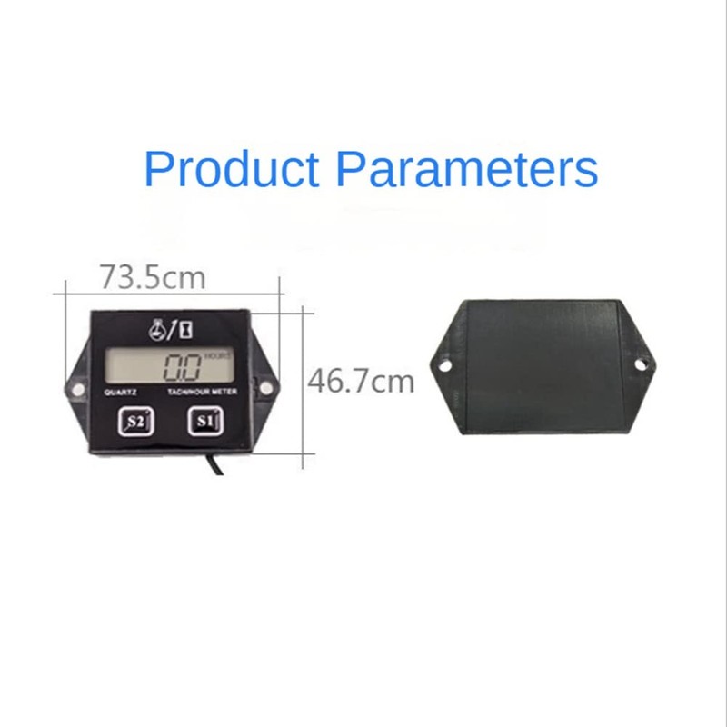 Tuperoymse Digital Display Tachometer Gauge Inductive Car Stroke Engine LCD