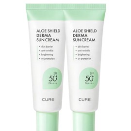 Cure Aloe Shield Derma Sun Cream 40ml x 2 / 큐어 알로에 쉴드 더마 선크림 40ml 2개
