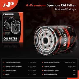 A-Premium Filtro de aceite giratorio de 10 K millas compatible con Chevy Silverado 2500 HD/2500 HD Classic/3500/3500 Classic/3500 HD y GMC Sierra 2500 HD/2500 HD Classic/3500/3500 Classic & Hummer