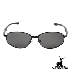 Captain Stag CSP-002-2-EH-72 Polarized Men's Sunglasses, Sunglasses Case, Stainless Steel, Smoke