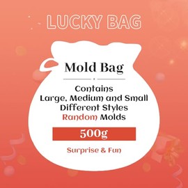 RESIN GO RESIN GO 500g Random Silicone Mold Epoxy Resin Mold Mystery Boxes Blessing Bags Random Blind Box Resin Moulds Package Contains Necklaces Pendants Coasters Trays Letters and Other Random Molds