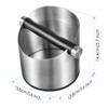 Large Size Coffee Knock Box, SANTOW Stainless Steel Construction Black