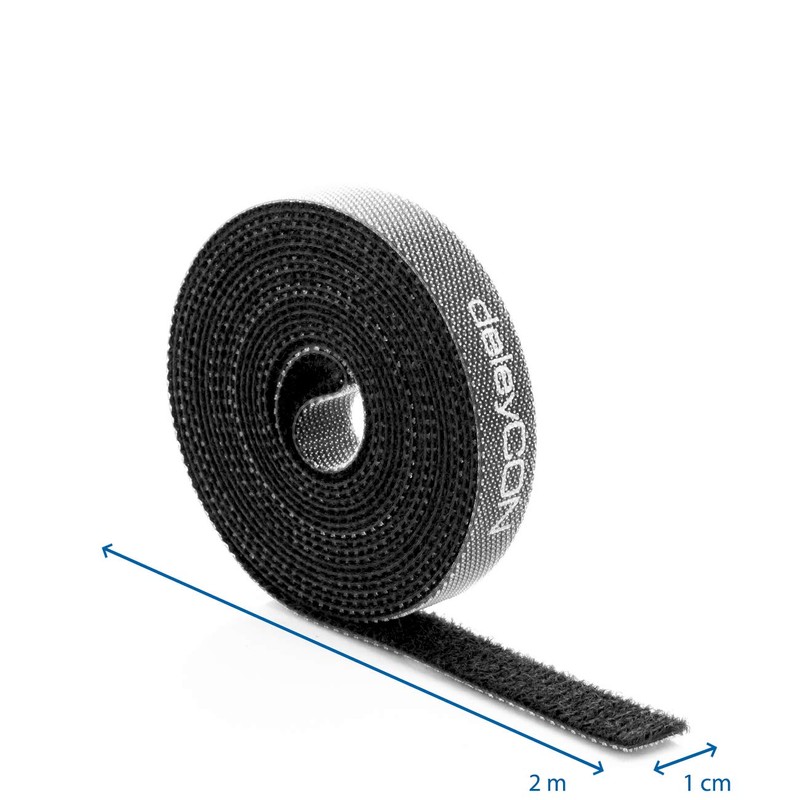 deleyCON 2 m Velcro Cable Ties Velcro Tape Roll 10