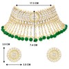 Aheli Gold Plated Kundan Studded Choker Necklace & Stud Earrings