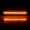 2X Front Side Marker Light Amber Led Smoked Lens For