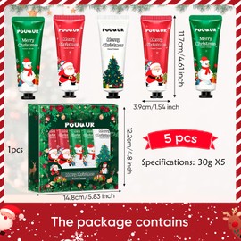 Handcreme Weihnachten, Mini Handcreme Set, 5 Stück Handpflegecreme, Ideal Für Trockene Hände, Set In Elegantem Geschenkkarton