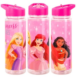 NMB FASHIONS Diseny Princess Kids Water Bottles for Girls - 650ml D Princess Water Bottle Kids Princess Gifts Kids Water Bottle with Straw - Kids Leakproof Water Bottle (Diseny Princess)