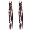 2PCS Colorful Braid Ponytail Extension Hair Tie, Natural Soft Synthetic