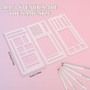 9pcs Handmade Flexible Record Template, Stencils Drafting Tools, Reusable Templates