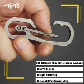 TITO Lightweight Titanium Quick Release Key Chian Hook Only 12g
