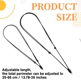 Tweruna 12 PCS Vintage Black Necklace Cord, Adjustable Black Rope Necklace for Men, Double Knotted Craft PU Leather Necklaces Rope Cord with Metal Ring for Hanging Pendants