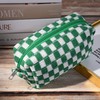 SOIDRAM Checkered Makeup Bag and Brush Storage Bag - Large