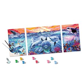 Ravensburger CreArt Dolphins at Sunset Paint by Numbers Kit for Adults - 23577 - Painting Arts and Crafts for Ages 14 and Up