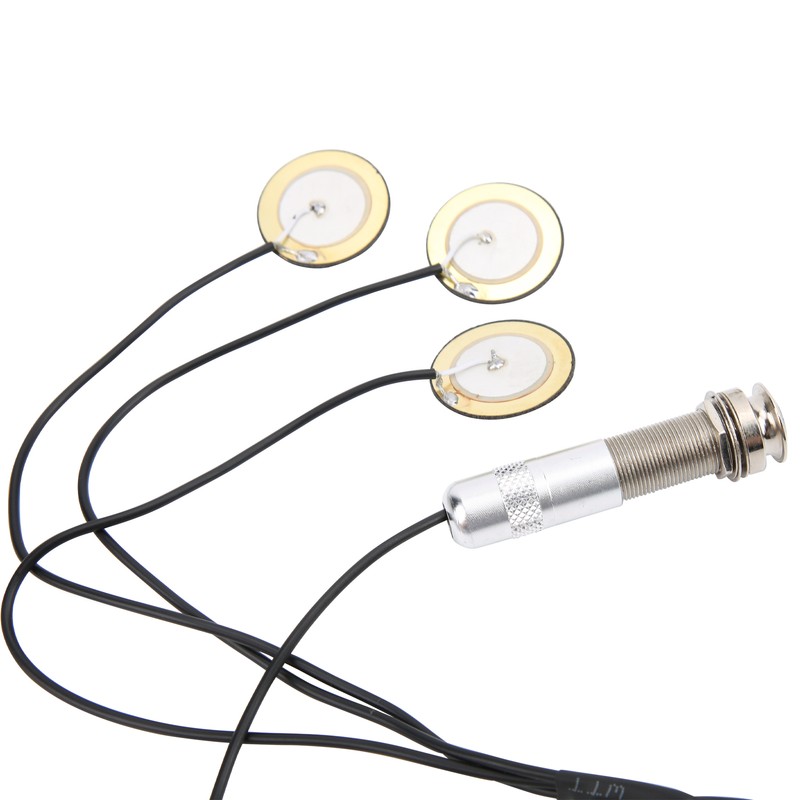 Guitar Pickup Avoid Trepanning SelfAdhesive Piezo Transducer for Acoustic Ukulele(Black