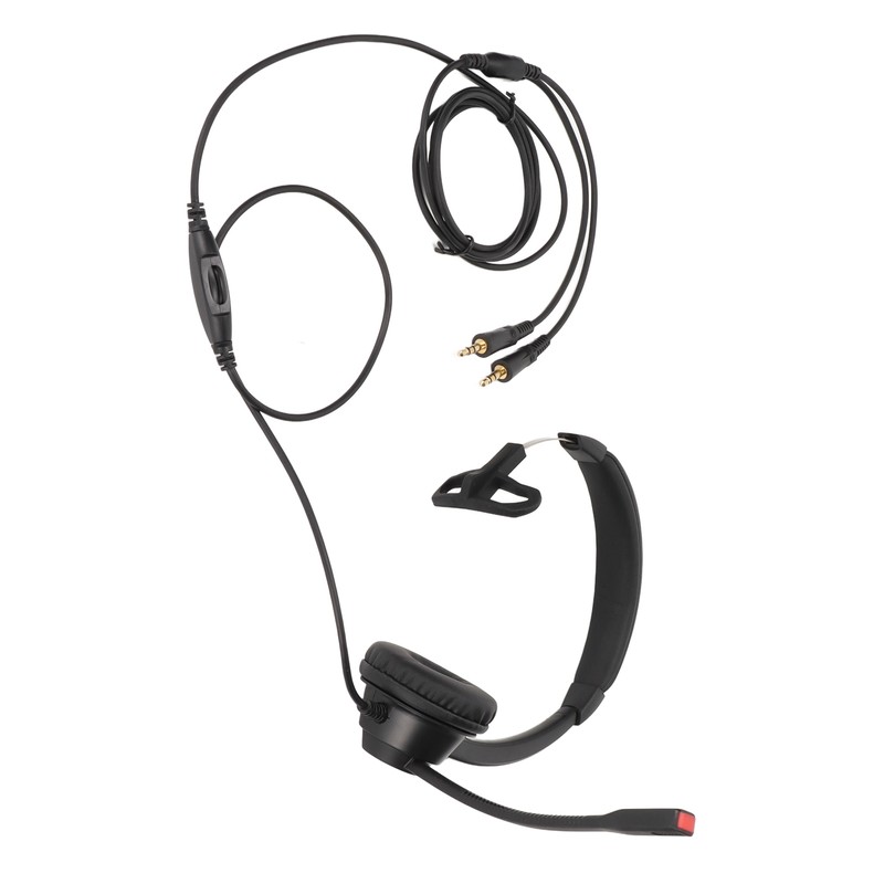 3.5mm Monaural Headset 3 Section Dual 3.5mm Plug PC Business