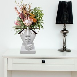 JewelryNanny Artsy Face Eyeglass Holder and Display Stand (Keep Silent Planter)