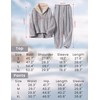 UANEO Fluffy Pajamas for Women Winter Warm Sherpa Fleece Loungewear