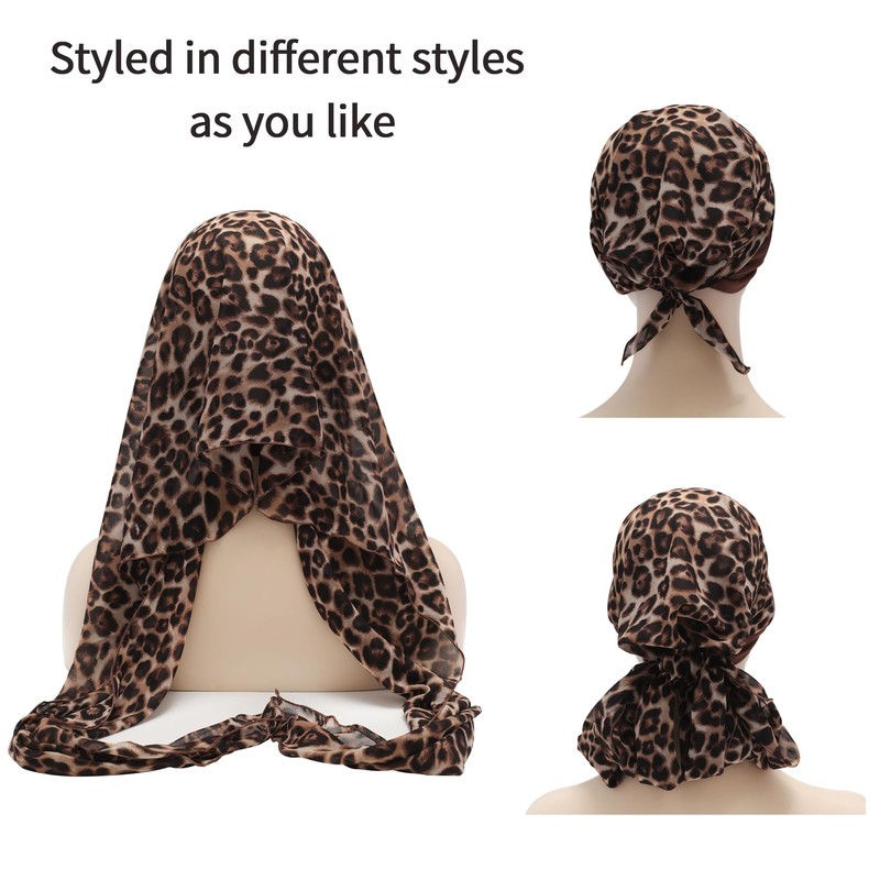 ZLYC Chemo Headwear Head Scarf Headwraps Long Head Covering Lightweight