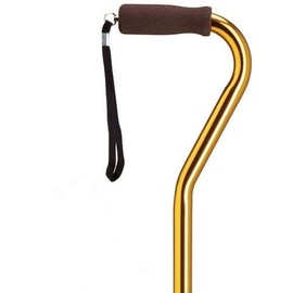 Walking Cane Quad Cane Gold Large Base 8" X 12"