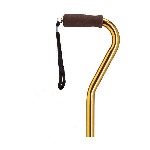 Walking Cane Quad Cane Gold Large Base 8" X 12"