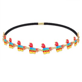 HZEYN Cinco De Mayo Headband Mexican Fiesta Sombrero Donkey Avocado Stretch Headbands Hair Band Party Costume Headwear Hair Accessories Donkey