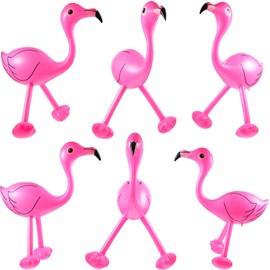 Inflatable Pink Flamingo Inflatable Flamingo Luau Party Accessories for Hawaiian Party Decoration (12 Pieces)